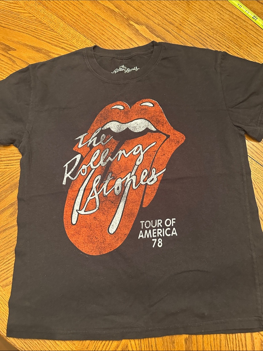 The Rolling Stones tour of America 78 official band graphic T-shirt, size large.
